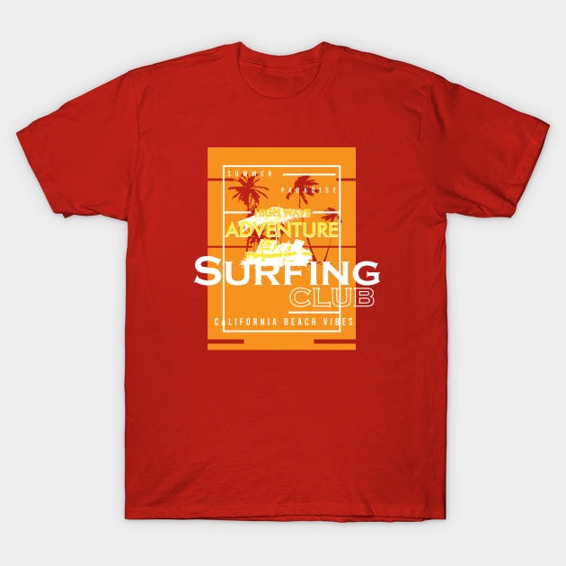 California Tropical Beach Surfing Club T-Shirt by SSSD